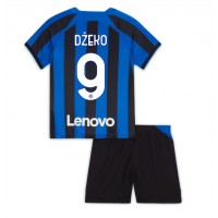 Inter Milan Edin Dzeko #9 Hjemmebanesæt Børn 2022-23 Kortærmet (+ Korte bukser)